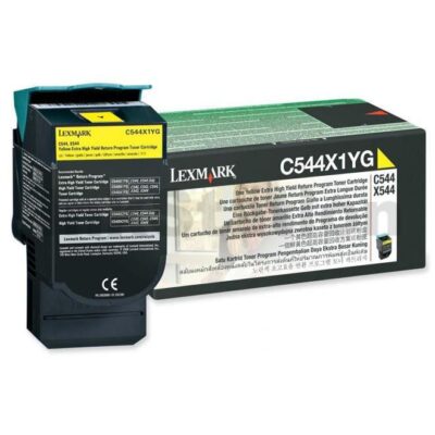 Lexmark (C544X1YG) Genuine C544 / C546 / X544 / X546 Yellow XHY Toner Cartridge - 4,000 pages