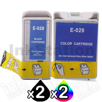 4 Pack Epson T028 T029 Compatible Ink Cartridge [2BK,2CL]
