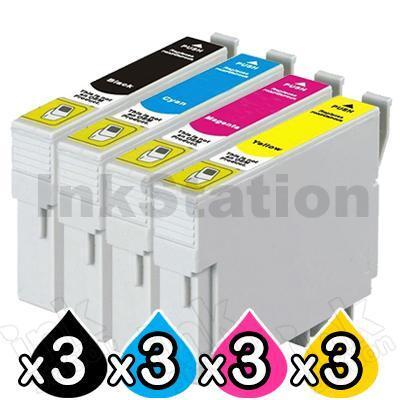 12 Pack Compatible Epson T0561-T0564 series [3BK,3C,3M,3Y]