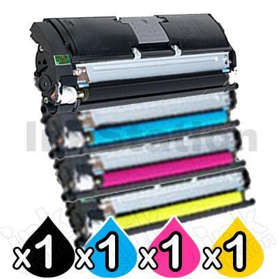 4-Pack Konica Minolta QMS Magicolour 2400 / 2500 Series Compatible Toner Set [1BK,1C,1M,1Y]