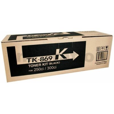 1 x Genuine Kyocera TK-869K Black Toner TASKalfa 250ci, TASKalfa 300ci - 20,000 pages