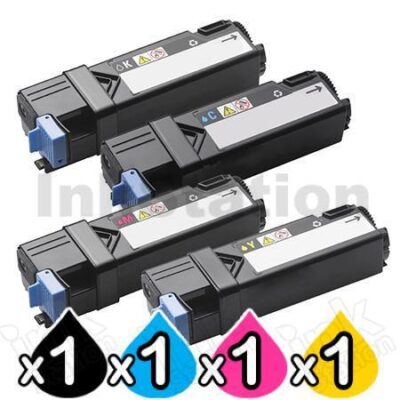 4-Pack Dell 2130cn 2135cn Compatible laser toner Cartridge - 2,500 pages each [1BK,1C,1M,1Y]