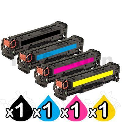 4 Pack HP CC530A-CC533A (304A) Compatible Toner Cartridges [1BK,1C,1M,1Y]
