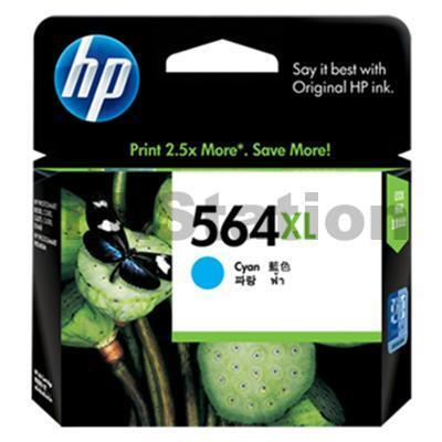 HP 564XL Genuine Cyan High Yield Inkjet Cartridge CB323WA - 750 Pages
