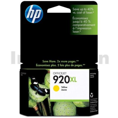 HP 920XL Genuine Yellow High Yield Inkjet Cartridge CD974AA