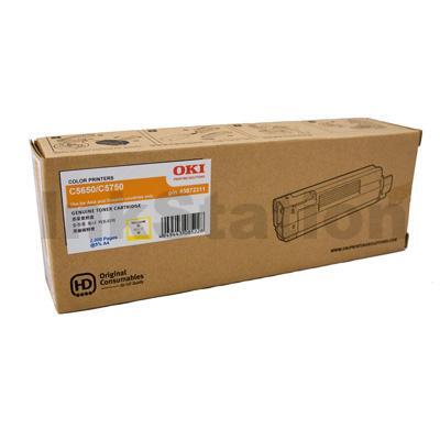 OKI C5650, C5750 Genuine Yellow Toner Cartridge - 2,000 pages (43872309)