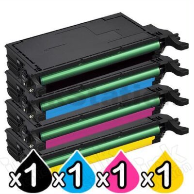 4-Pack Compatible Samsung CLP-610/660,CLX-6210FX/6240FX Toner Cartridge [1BK,1C,1M,1Y]