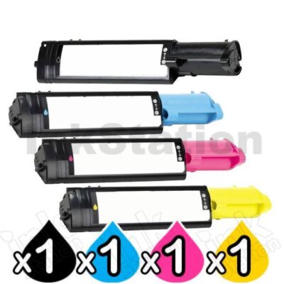 4-Pack Dell-3010 Compatible laser toner cartridge [1BK,1C,1M,1Y]