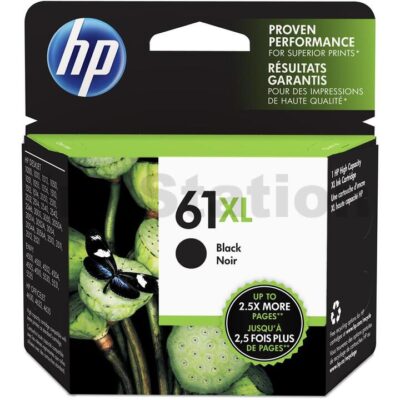 HP 61XL Genuine Black High Yield Inkjet Cartridge CH563WA - 480 Pages