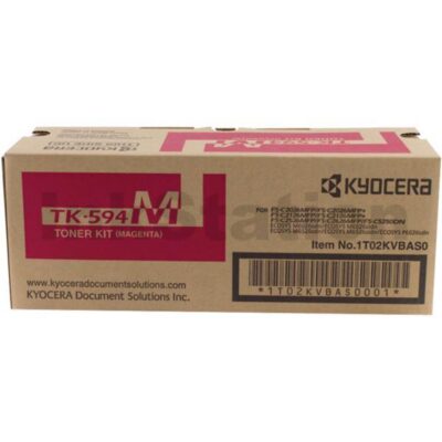 Genuine Kyocera TK-594M Magenta Toner Cartridge FS-C2026MFP, FS-C2126MFP, FS-C2526MFP, FS-C2626MFP, FS-C5250DN, M-6026CDN, M-6526CDN, P-6026CDN - 5,000 pages