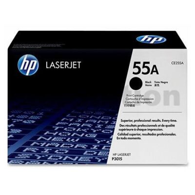 1 x HP CE255A (55A) Genuine Black Toner Cartridge - 6,000 Pages