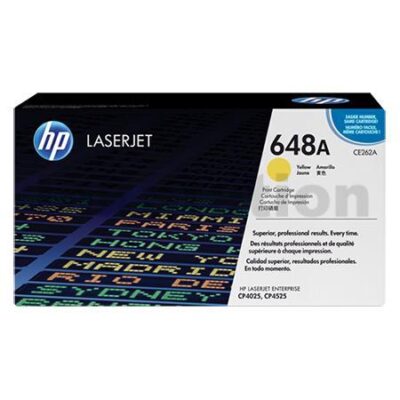 HP CE262A (648A) Genuine Yellow Toner Cartridge - 11,000 Pages