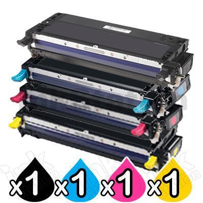 4-Pack Dell 3110 3110CN 3115CN High Capacity Compatible laser toner cartridge - 8,000 Pages [1BK,1C,1M,1Y]