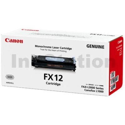 1 x Canon FX-12 Black Genuine Toner Cartridge - 4,500 page