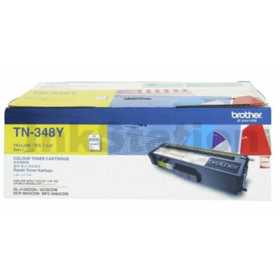 Genuine Brother TN-348Y Yellow Toner Cartridge - 6,000 pages