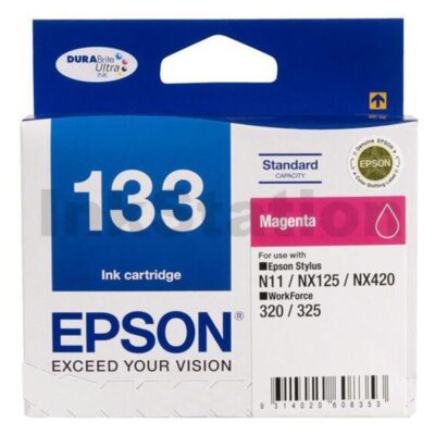 Genuine Epson 133 T1333 Magenta Ink Cartridge (C13T133392) - 305 pages