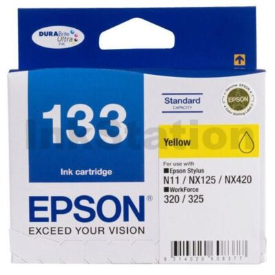 Genuine Epson 133 T1334 Yellow Ink Cartridge (C13T133492) - 305 pages