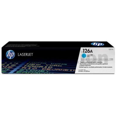 HP CE311A (126A) Genuine Cyan Toner Cartridge - 1,000 Pages