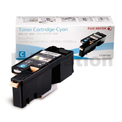 Genuine Fuji Xerox DocuPrint CP105 CP205 CM205 CM215 CP215 Cyan Toner Cartridge (CT201592) - 1,400 pages