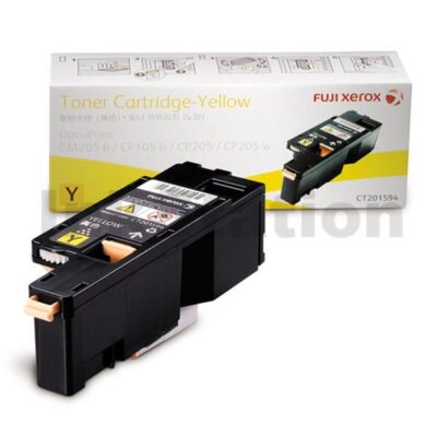 Genuine Fuji Xerox Docuprint CP105 CP205 CM205 CM215 CP215 Yellow Toner Cartridge (CT201594) - 1,400 pages