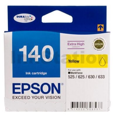 Epson 140 (T1404) Genuine Yellow Extra High Yield Inkjet Cartridge (C13T140492) - 755 pages