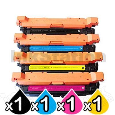 4 Pack HP CE260A-CE263A (647A/648A) Compatible Toner Cartridges [1BK,1C,1M,1Y]