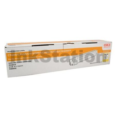 OKI Genuine C9600/C9650/C9800/C9850 Yellow Toner Cartridge-15,000 pages (42918917)