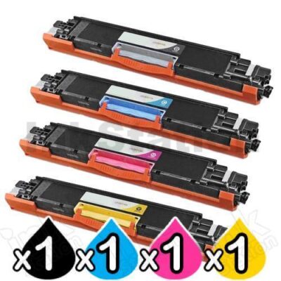 4 Pack HP CE310A-CE313A (126A) Compatible Toner Cartridges [1BK,1C,1M,1Y]