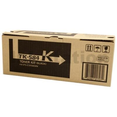 1 x Genuine Kyocera TK-584K Black Toner Cartridge FS-C5150DN - 3,500 pages