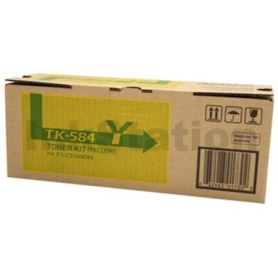 Genuine Kyocera TK-584Y Yellow Toner Cartridge FS-C5150DN - 2,800 pages
