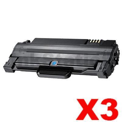 3 x Compatible Samsung ML-1915/2520/2525/2540/2540/2545/2580N/SCX-4623F (MLT-D105L 105L) Black Toner Cartridge SU768A - 2,500 pages