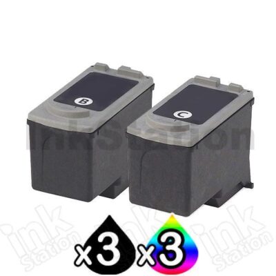 6 pack Canon PG-40 CL-41 Compatible Combo Pack [3BK,3C]