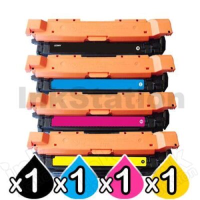 4 Pack HP CE260X-CE263A (649X/648A) Compatible Toner Cartridges [1BK,1C,1M,1Y]