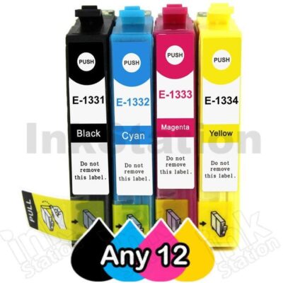 Any 12 x Compatible Epson 133 T1331-1334 Inkjet Cartridges