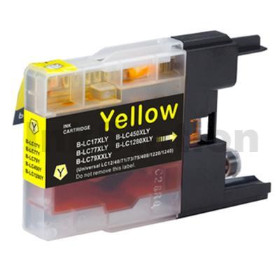 Brother LC73/LC77XLY Compatible Yellow High Yield Ink Cartridge - 1,200 pages