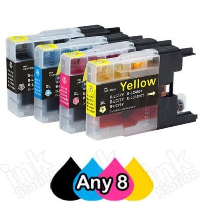 Any 8 Brother LC73/LC77XL Compatible High Yield Ink Cartridge