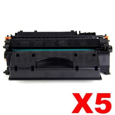 5 x Canon CART-319II Black High Yield Compatible Toner Cartridge - 6,400 pages