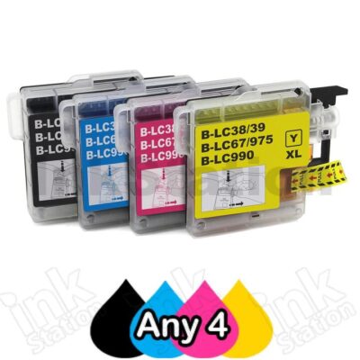 4 x Any Brother LC-67 Compatible Ink Combo