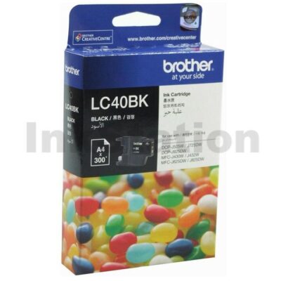 Genuine Brother LC-40BK Black Ink Cartridge - 300 pages