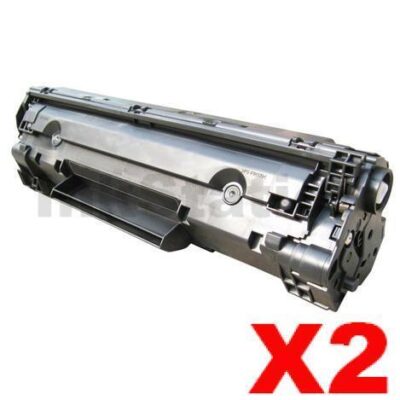 2 x HP CB436A (36A) Compatible Black Toner Cartridge - 2,000 Pages