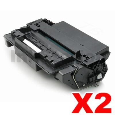 2 x HP CE255X (55X) Compatible Black High Yield Toner Cartridge - 12,000 Pages