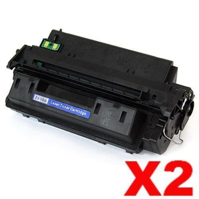 2 x HP Q2610A (10A) Compatible Black Toner Cartridge - 6,000 Pages