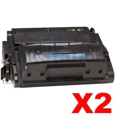 2 x HP Q5942X (42X) Compatible Black Toner Cartridge - 20,000 Pages