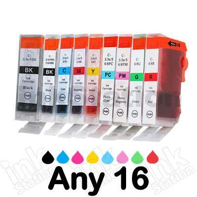 Any 16 Compatible Canon BCI-3e & 6 Inkjet Cartridges