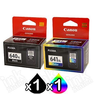 2-Pack Canon PG-640XL, CL-641XL Genuine High Yield Ink Cartridge [1Black + 1Colour]