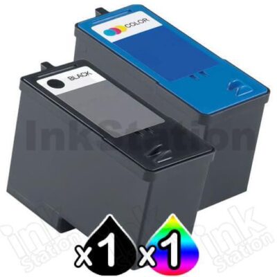 2 Pack Dell 922 924 942 962 964 944 (M4640 + M4646) Compatible Ink Combo [1BK,1C]