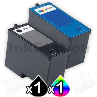 2 Pack Dell 966 / 968 Compatible Ink Combo [CH883 + CH884] - High Capacity [1BK,1C]
