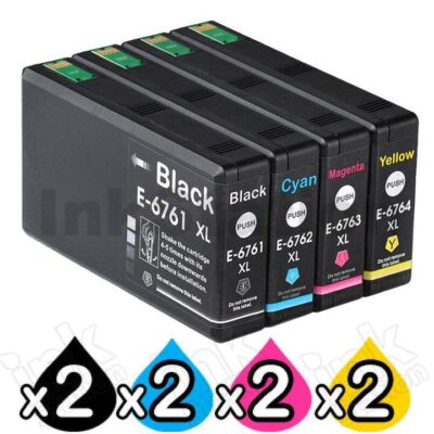 8 Pack Epson 676XL Compatible Ink Cartridge [C13T676192-C13T676492] [2BK,2C,2M,2Y]