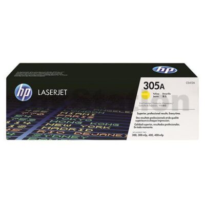 HP CE412A (305A) Genuine Yellow Toner Cartridge - 2,600 Pages