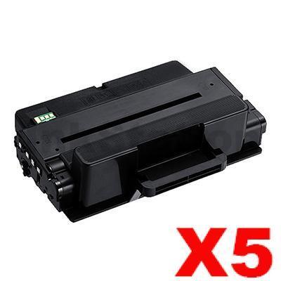 5 x Compatible Samsung SCX-5635FN / SCX-5835FN (MLT-D208L 208L) Black High Yield Toner SU989A - 10,000 pages